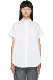Sacai - Chemise en popeline blanche