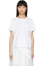 Sacai - White Open Back T-Shirt