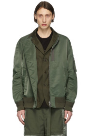 Sacai - Blouson aviateur vert MA-1