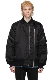 Sacai - Blouson aviateur en sergé de nylon noir