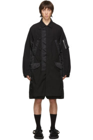 Sacai - 卡其色 Fabric Combo 大衣