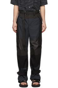 Sacai - 黑色 Fabric Combo 长裤