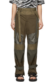 Sacai - 卡其色 Fabric Combo 长裤