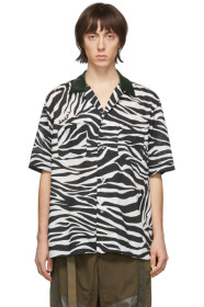 Sacai - Black & White Zebra Short Sleeve Shirt