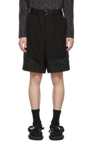 Sacai - Black Combo Shorts