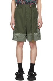 Sacai - Khaki Combo Shorts
