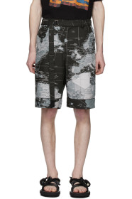 Sacai - Short noir World Map