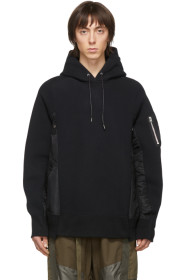 Sacai - Black Sponge X MA-1 Hoodie