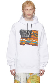 Sacai - Pull à capuche blanc Funkadelic
