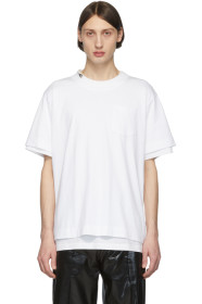 Sacai - White Cotton T-Shirt