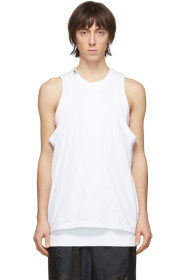 Sacai - White Layered Tank Top