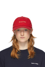 Sporty & Rich - Red & Gold Classic Logo Cap