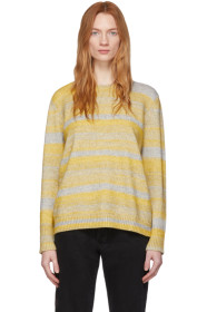 6397 - Yellow & Grey Cashmere Spacedyed Sweater