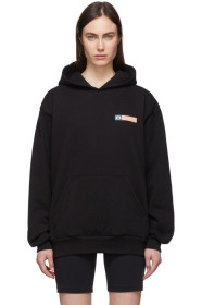 Sporty & Rich - Black Flag Logo Hoodie