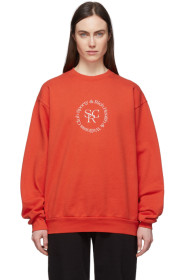 Sporty & Rich - Orange 'Health & Wellness' Sweatshirt