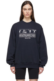Sporty & Rich - Navy 'Health & Wellness' Sweatshirt