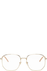 Gucci - Gold & Pink Pilot Glasses