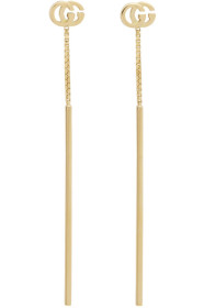 Gucci - Boucles d'oreilles pendantes dorées GG Running Long