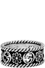 Gucci - Silver Interlocking G Flower Ring