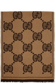 Gucci - Beige & Brown Lady Nest Lux Scarf