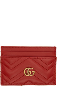 Gucci - Red GG Marmont Card Holder
