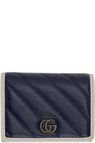 Gucci - Navy GG Marmont Torchon Bifold Wallet