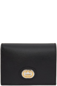 Gucci - Black Interlocking G Marina Bifold Card Holder