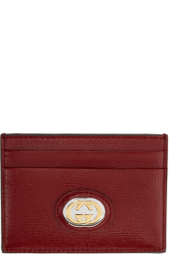 Gucci - Red Interlocking G Card Holder