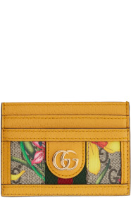 Gucci - Yellow GG Flora Ophidia Card Holder