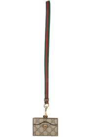 Gucci - Beige GG Ophidia Strap Card Case