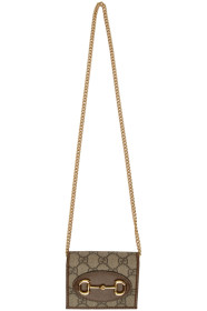 Gucci - 棕色 GG Supreme Gucci 1955 马衔扣卡包