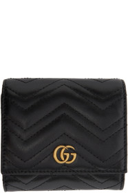 Gucci - Black GG Marmont Medium Wallet