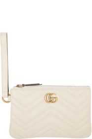 Gucci - White GG Marmont Wallet