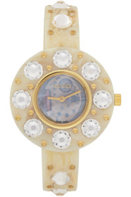 Gucci - Montre en résine blanc cassé Vintage Web