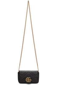 Gucci - Sac noir Super Mini GG Marmont
