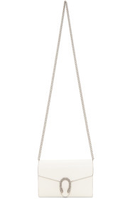 Gucci - Sac portefeuille à chaîne blanc cassé Dionysus
