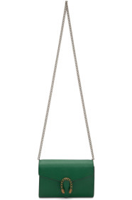 Gucci - Sac portefeuille à chaîne vert Dionysus