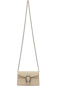 Gucci - Off-White Super Mini Ostrich Dionysus Wallet Chain Bag