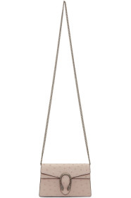 Gucci - Pink Super Mini Ostrich Dionysus Wallet Chain Bag