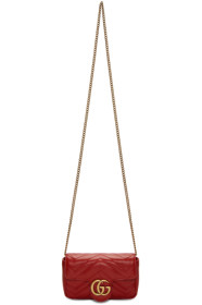Gucci - Sac rouge Super Mini GG Marmont