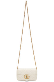 Gucci - Sac blanc Super Mini GG Marmont