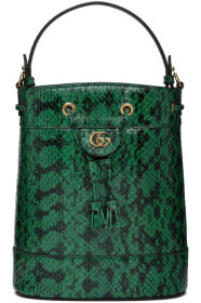 Gucci - Green Snake Ophidia Bucket Bag