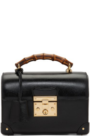 Gucci - Black Small Bamboo Padlock Bag