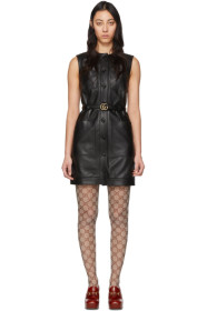 Gucci - Black Leather Dress