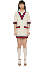 Gucci - Off-White Tweed Short Dress