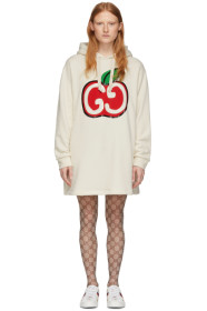 Gucci - Off-White GG Apple Hoodie Dress