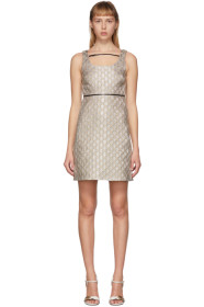Gucci - Silver Heritage GG Lamé Short Dress