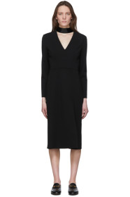 Gucci - Black Patent Collar Long Sleeve Dress