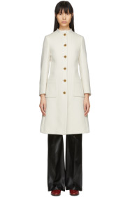 Gucci - Off-White Wool Interlocking G Horsebit Coat