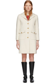 Gucci - Off-White Wool Single-Breasted Coat
